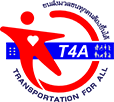 ขนส่งมวลชนทุกคนต้องขึ้นได้ | Transportation For All (T4A) Logo